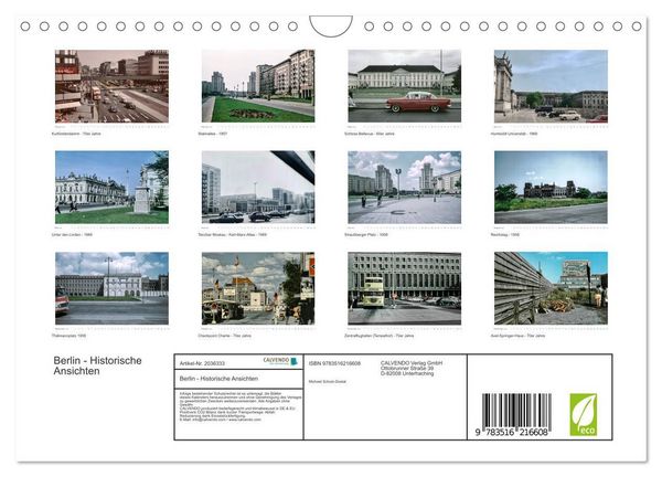 Produktbild: Berlin - Historische Ansichten (Wandkalender 2026 DIN A4 quer), CALVENDO Monatskalender