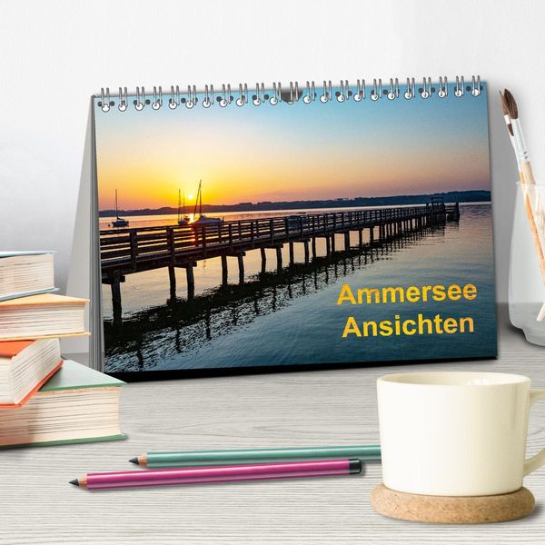 Produktbild: Ammersee-Ansichten (Tischkalender 2026 DIN A5 quer), CALVENDO Monatskalender