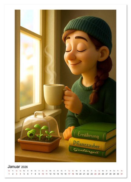 Produktbild: Gartenverliebt (Tischkalender 2026 DIN A5 hoch), CALVENDO Monatskalender