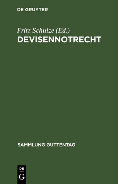 Produktbild: Devisennotrecht