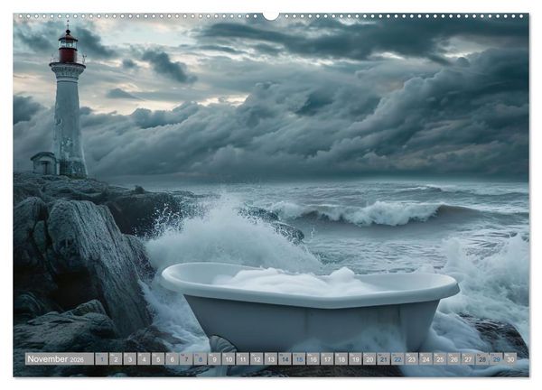 Produktbild: Wannenidylle (hochwertiger Premium Wandkalender 2026 DIN A2 quer), Kunstdruck in Hochglanz