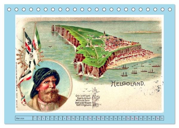 Produktbild: Gru&szlig; aus Helgoland (Tischkalender 2026 DIN A5 quer), CALVENDO Monatskalender