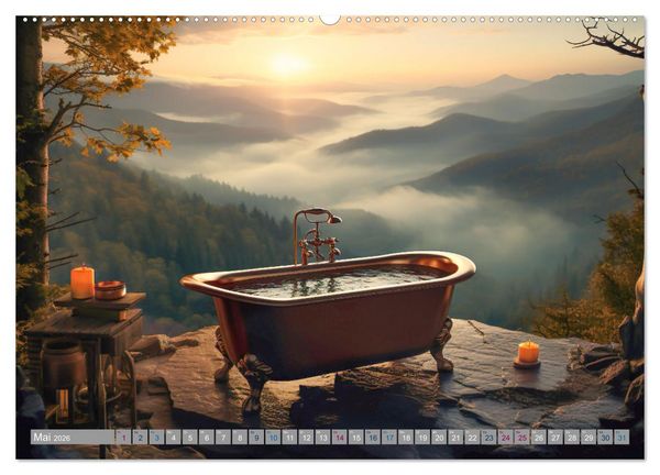 Produktbild: Wannenidylle (hochwertiger Premium Wandkalender 2026 DIN A2 quer), Kunstdruck in Hochglanz