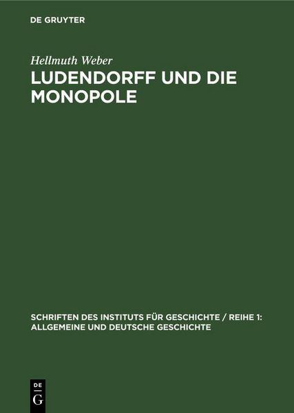 Produktbild: Ludendorff und die Monopole