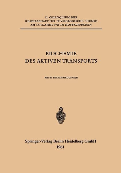 Produktbild: Biochemie des Aktiven Transports