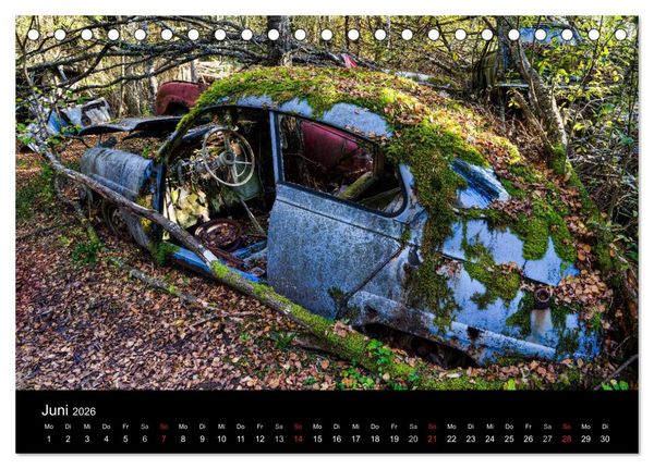 Produktbild: Autos, abgestellt und vergessen (Tischkalender 2026 DIN A5 quer), CALVENDO Monatskalender