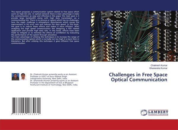 Produktbild: Challenges in Free Space Optical Communication