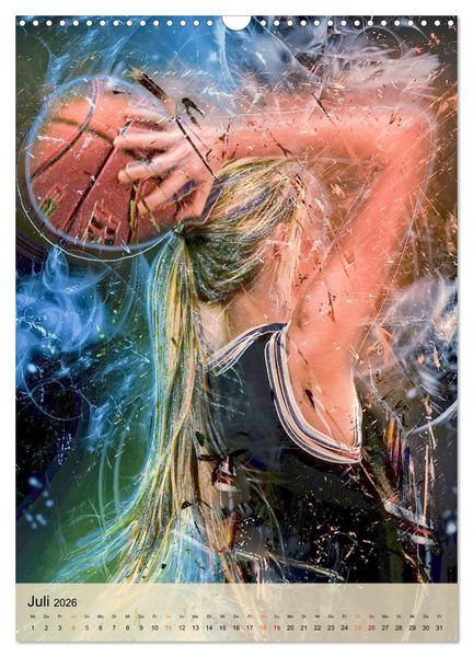 Produktbild: Basketball spektakul&auml;r (Wandkalender 2026 DIN A3 hoch), CALVENDO Monatskalender