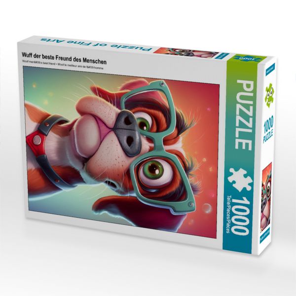 Produktbild: CALVENDO Puzzle Wuff der beste Freund des Menschen | 1000 Teile Lege-Gr&ouml;&szlig;e 64x48cm Foto-Puzzle f&uuml;r gl&uuml;ckliche Stunden