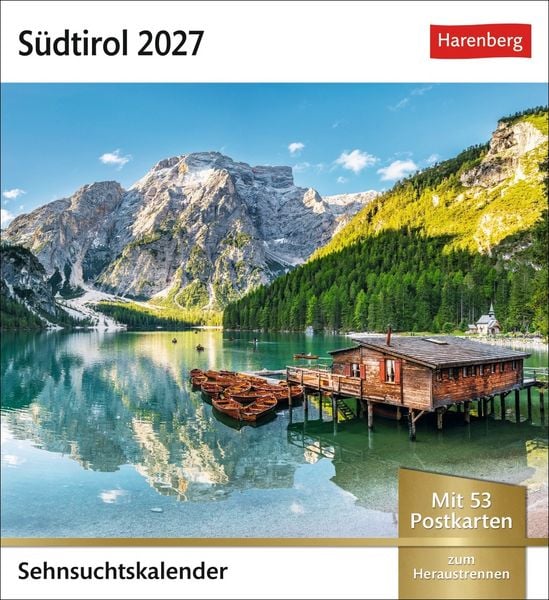 Produktbild: S&uuml;dtirol Sehnsuchtskalender 2027 - Wochenkalender mit 53 Postkarten