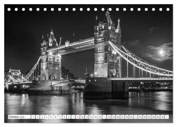 Produktbild: London Stadt an der Themse (Tischkalender 2026 DIN A5 quer), CALVENDO Monatskalender