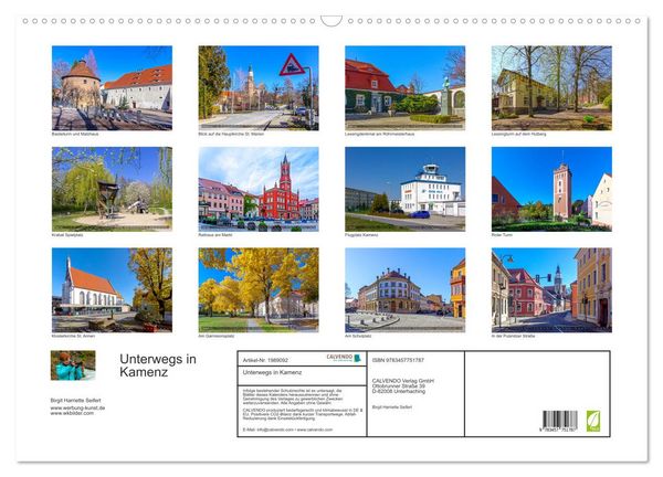 Produktbild: Unterwegs in Kamenz (Wandkalender 2026 DIN A2 quer), CALVENDO Monatskalender