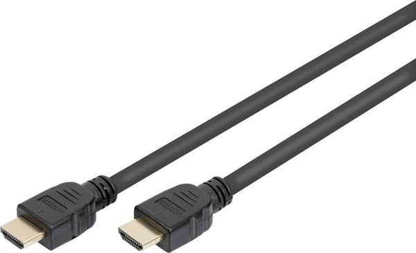 Digitus HDMI Anschlusskabel HDMI-A Stecker, HDMI-A Stecker 3.00m Schwarz AK-330124-030-S vergoldete Steckkontakte, Ultra