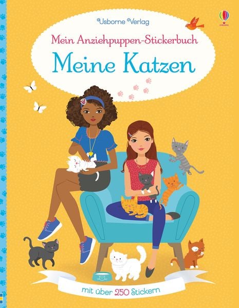 Mein Anziehpuppen-Stickerbuch: Meine Katzen, Taschenbuch von Lucy Bowman, Usborne, 9781789410938