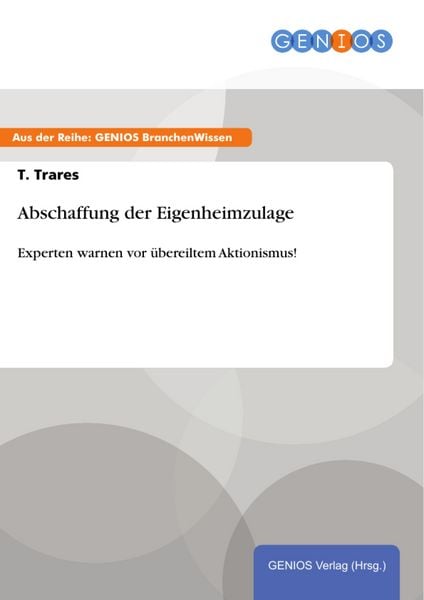 Produktbild: Abschaffung der Eigenheimzulage