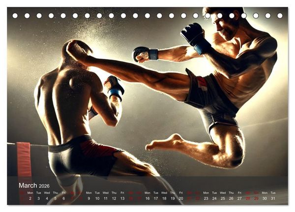 Produktbild: MMA UK - The ultimate fight (Desk Calendar 2026 DIN A5 landscape), CALVENDO 12 Month DeskCalendar