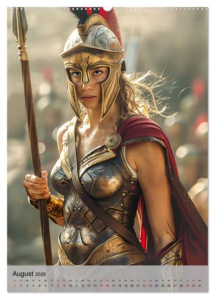 Produktbild: Antikes Griechenland - Fantasievolle Heldinnen von Sparta bis Troja (hochwertiger Premium Wandkalender 2026 DIN A2 hoch), Kunstdruck in Hochglanz