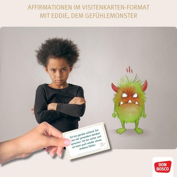 Produktbild: Eddie, du verstehst mich! 90 Gef&uuml;hle-K&auml;rtchen mit Affirmationen f&uuml;r Kinder