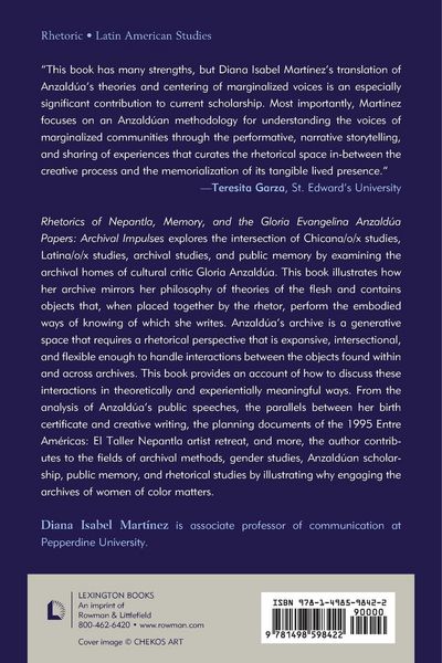 Produktbild: Rhetorics of Nepantla, Memory, and the Gloria Evangelina Anzald&uacute;a Papers