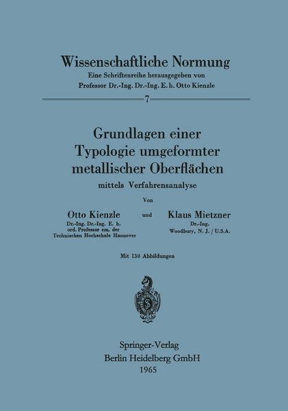 Produktbild: Grundlagen einer Typologie umgeformter metallischer Oberfl&auml;chen
