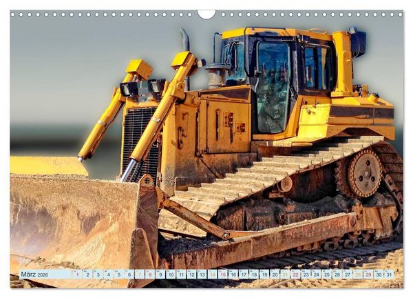 Produktbild: Bulldozer - b&auml;renstarke Arbeitstiere (Wandkalender 2026 DIN A3 quer), CALVENDO Monatskalender