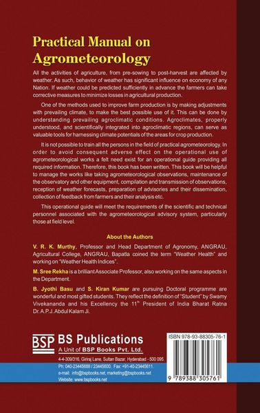 Produktbild: Practical Manual on Agrometeorology