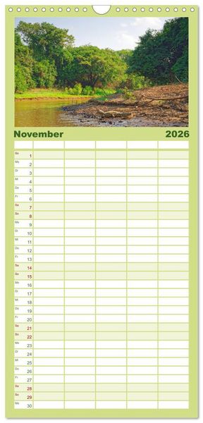 Produktbild: Familienplaner 2026 - Entdecke Bolivien mit 5 Spalten (Wandkalender, 21 x 45 cm) CALVENDO