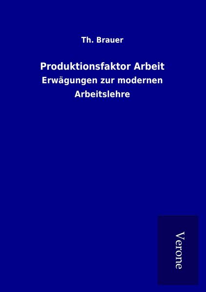 Produktbild: Produktionsfaktor Arbeit