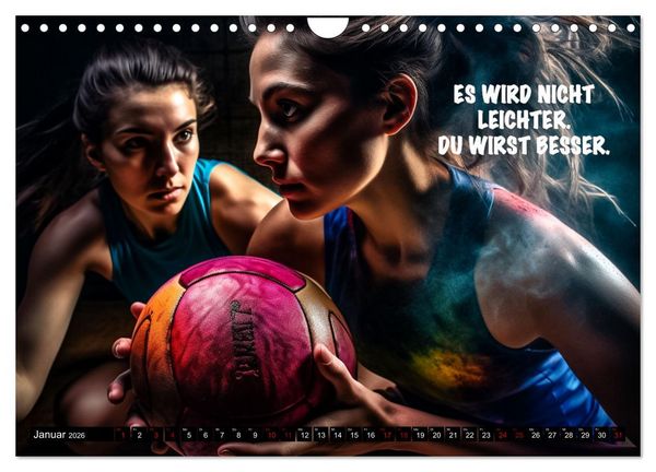 Produktbild: Motivation und Handball (Wandkalender 2026 DIN A4 quer), CALVENDO Monatskalender