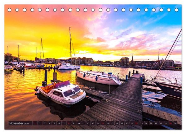 Produktbild: EMDEN maritime Seehafenstadt (Tischkalender 2026 DIN A5 quer), CALVENDO Monatskalender