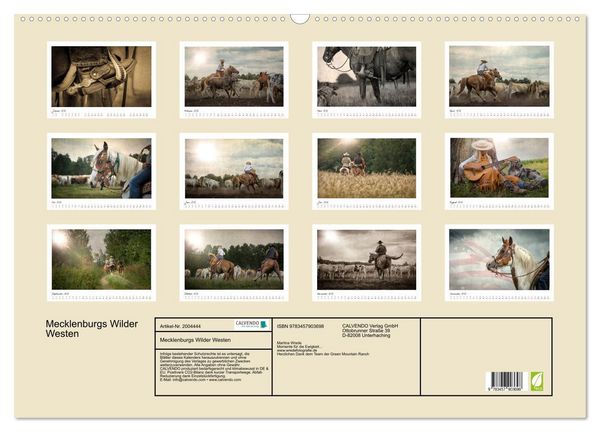 Produktbild: Mecklenburgs Wilder Westen (Wandkalender 2026 DIN A2 quer), CALVENDO Monatskalender