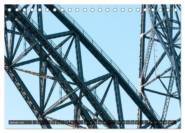 Produktbild: M&uuml;ngstener Br&uuml;cke - Stahlkonstruktion der Superlative (Tischkalender 2026 DIN A5 quer), CALVENDO Monatskalender