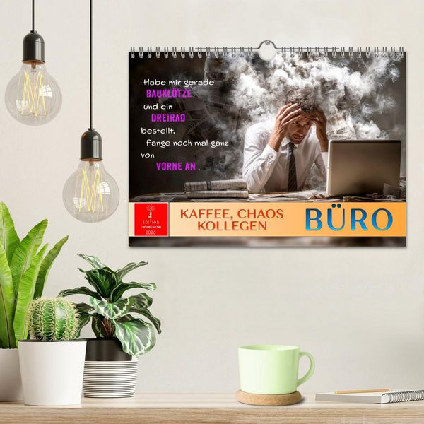 Produktbild: B&uuml;ro - Kaffee, Chaos, Kollegen (Wandkalender 2026 DIN A4 quer), CALVENDO Monatskalender