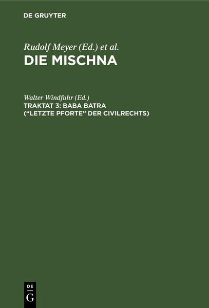 Produktbild: Baba batra ("Letzte Pforte" der Civilrechts)