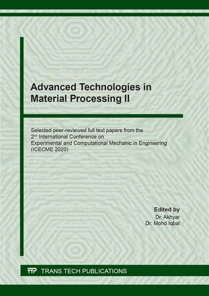 Produktbild: Advanced Technologies in Material Processing II