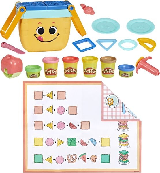 Produktbild: Hasbro F69165L0 - Play-Doh Korbi, der Picknick-Korb mit Zubeh&ouml;r, Knetset