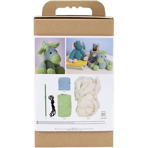 Produktbild: Creativ Company Kreativ Set Amigurumi, Zebra , Hellblau, Hellgr&uuml;n
