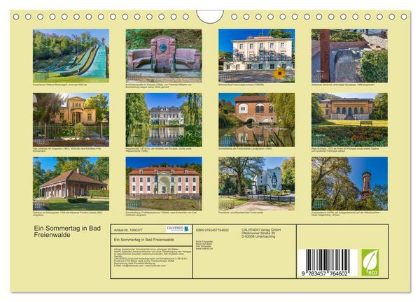 Produktbild: Ein Sommertag in Bad Freienwalde (Wandkalender 2026 DIN A4 quer), CALVENDO Monatskalender