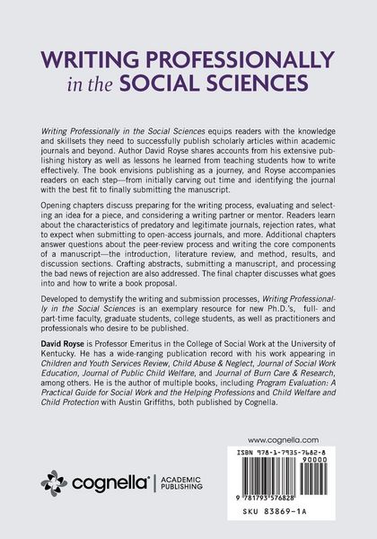 Produktbild: Writing Professionally in the Social Sciences