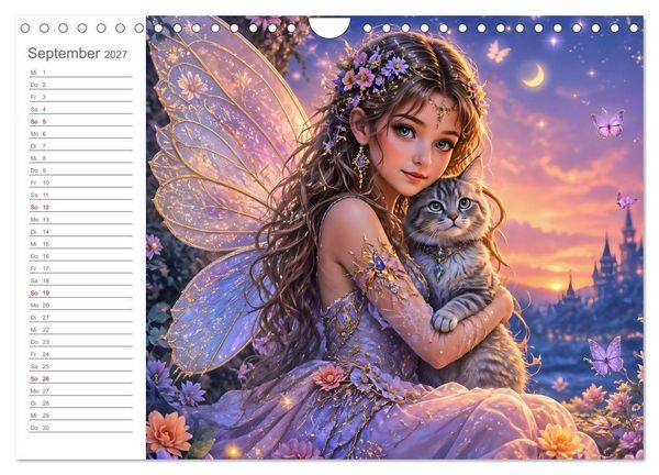 Produktbild: Magische Weggef&auml;hrten - Zw&ouml;lf Feen und ihre tierischen Begleiter (Wandkalender 2027 DIN A4 quer), CALVENDO Monatskalender