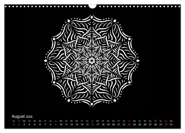 Produktbild: Entspannung und Ruhe durch Mandalas (Wandkalender 2026 DIN A3 quer), CALVENDO Monatskalender