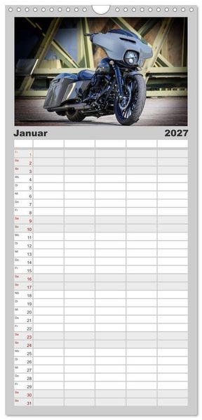 Produktbild: Familienplaner 2027 - Best of Custom- and Showbikes mit 5 Spalten (Wandkalender, 21 x 45 cm) CALVENDO