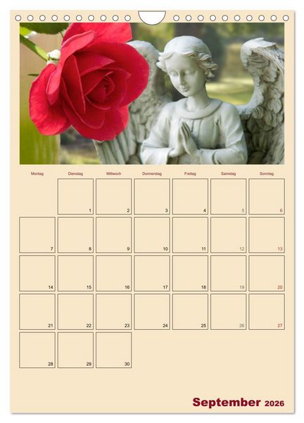 Produktbild: Monatsplaber f&uuml;r flei&szlig;ige Engel (Wandkalender 2026 DIN A4 hoch), CALVENDO Monatskalender