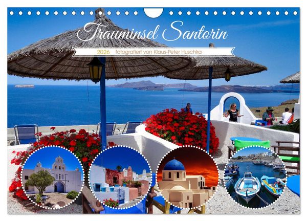 Trauminsel Santorin (Wandkalender 2026 DIN A4 quer), CALVENDO Monatskalender