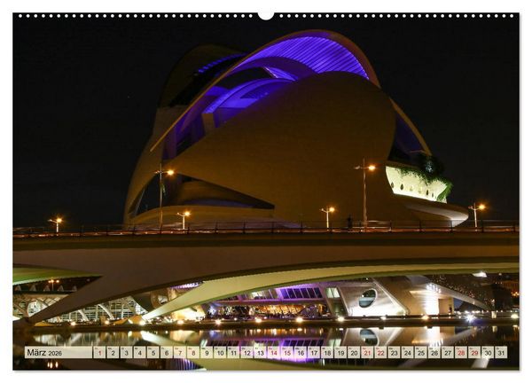 Produktbild: Valencia - sehenswert bei Tag und bei Nacht (Wandkalender 2026 DIN A2 quer), CALVENDO Monatskalender