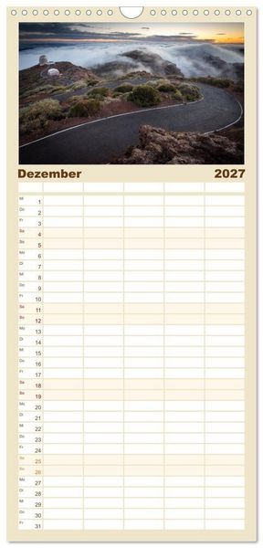 Produktbild: Familienplaner 2027 - La Palma - La Isla Bonita mit 5 Spalten (Wandkalender, 21 x 45 cm) CALVENDO