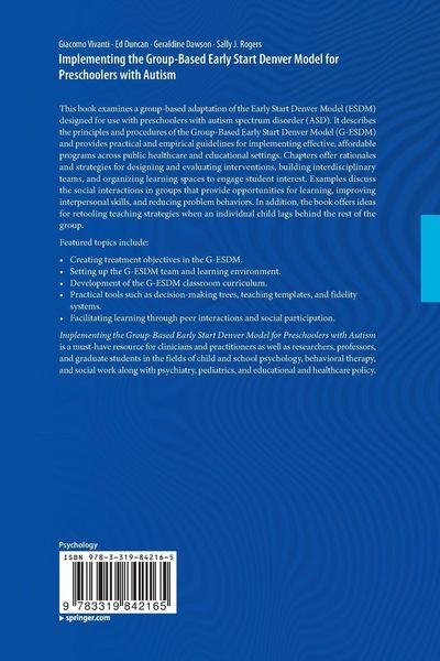 Produktbild: Implementing the Group-Based Early Start Denver Model for Preschoolers with Autism