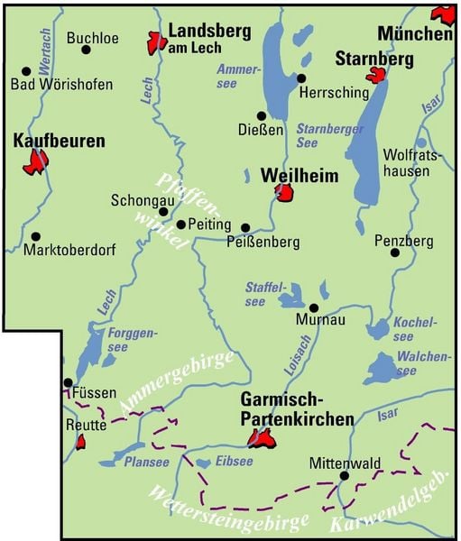 Produktbild: BVA ADFC Regionalkarte Bayerische Seen 1:75.000