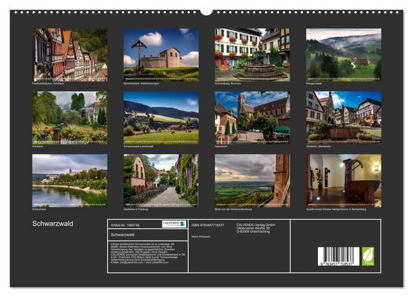 Produktbild: Schwarzwald (hochwertiger Premium Wandkalender 2026 DIN A2 quer), Kunstdruck in Hochglanz