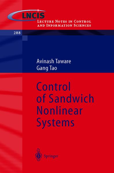 Produktbild: Control of Sandwich Nonlinear Systems